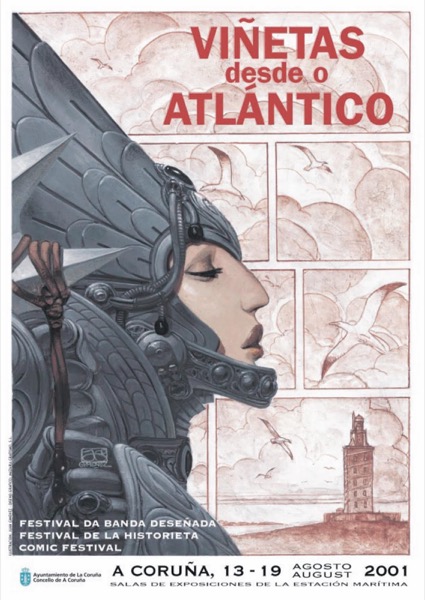 Cartel Viñetas desde o Atlántico 2001