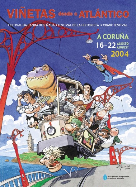 Cartel Viñetas desde o Atlántico 2004
