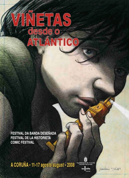 Cartel Viñetas desde o Atlántico 2008