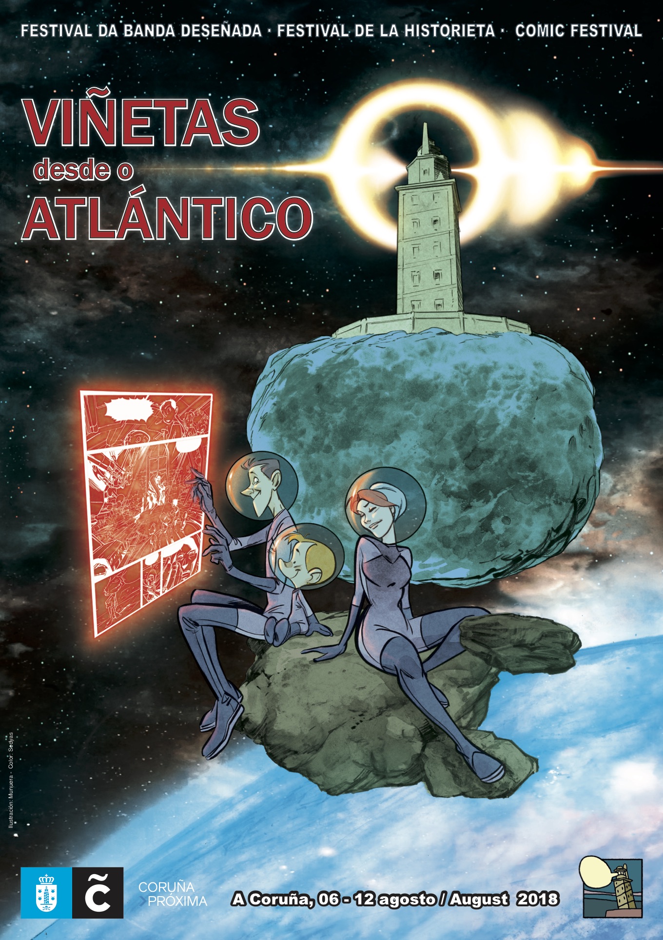 Cartel Viñetas desde o Atlántico 2018