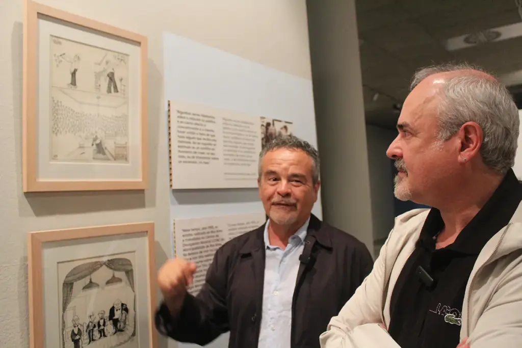Guillermo Lavado na exposición Quino na música