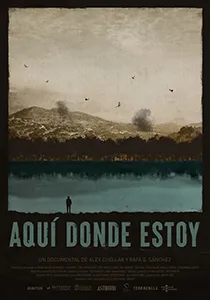 Cartel da película cunha paisaxe dun lago e un bosque en tonos ocres e verdes