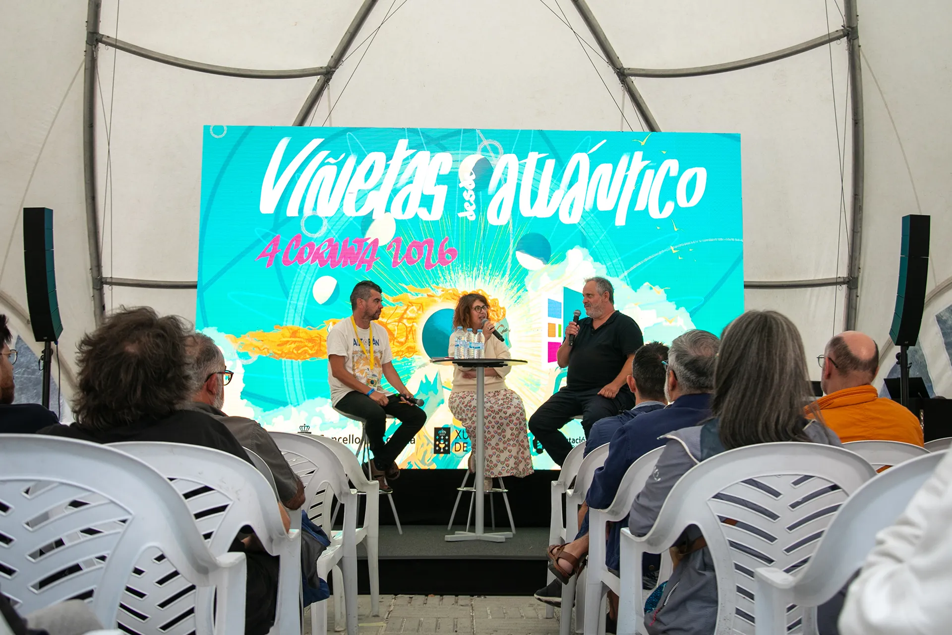 Faladoiro do Vi&ntilde;etas na carpa de R&uacute;a BD